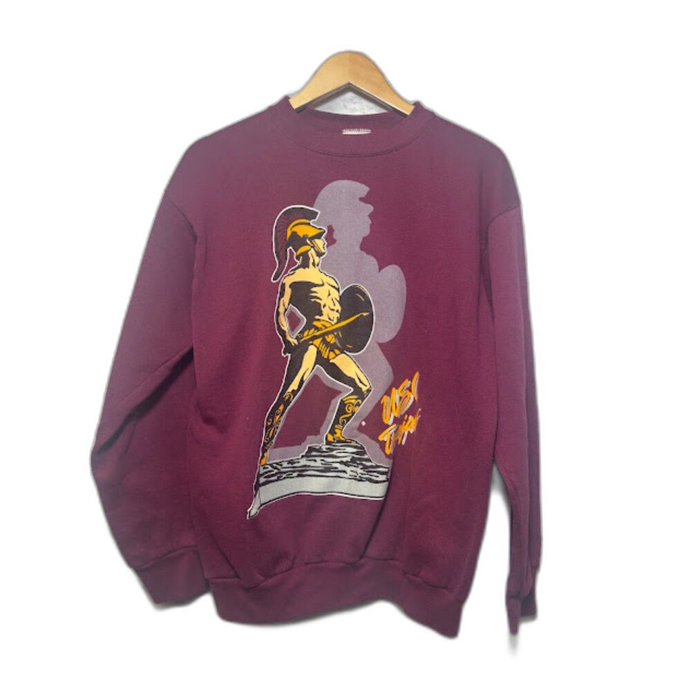 TNT by Trau & Loevner VTG 90s USC Trojans Crewneck Sweatshirt XL Maroon Tommy